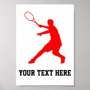 Affiche de tennis personnalisée pour la chambre d'