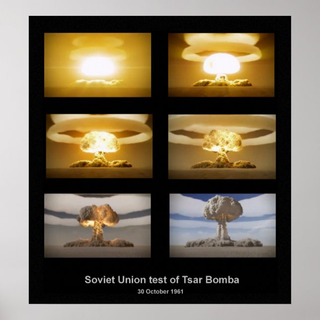 Affiche de test de l'URSS Tsar Bomba (Devant)