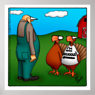 Affiche de Thanksgiving "I'm With Delicious"