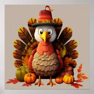 Affiche de Thanksgiving Turkey
