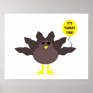 Affiche de Thanksgiving Turkey Time