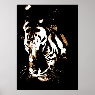 Affiche de tigre - Affiches Pop Art de visage de t