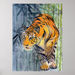 Affiche de tigre de Tsuyako
