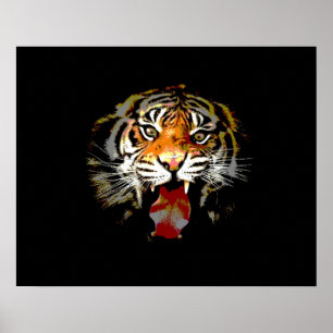 Affiche de tigre - Impressions de tigres de style