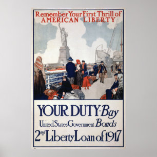 affiche de titres d'emprunt de guerre de la