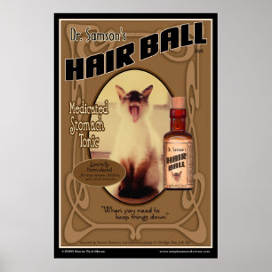 Affiche de tonique de boule de cheveux