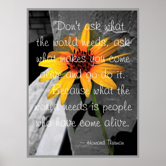 Affiche de tournesol pour Howard Thurman (Devant)