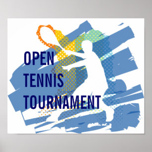 AFFICHE DE TOURNOI DE TENNIS