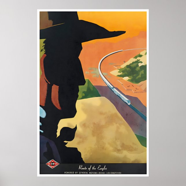 Affiche de train Impression de locomotive Chemin d (Devant)