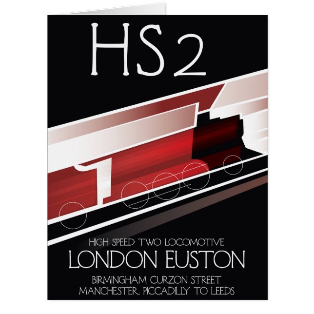 Affiche de train vintage HS2, (Devant)