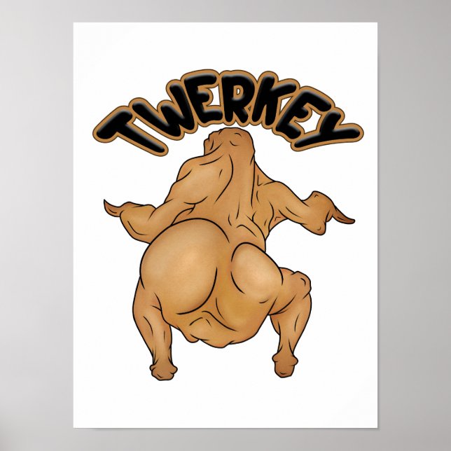 Affiche de Twerkey de Thanksgiving (Devant)