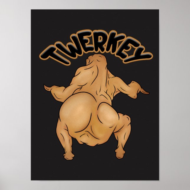 Affiche de Twerkey de Thanksgiving (Devant)