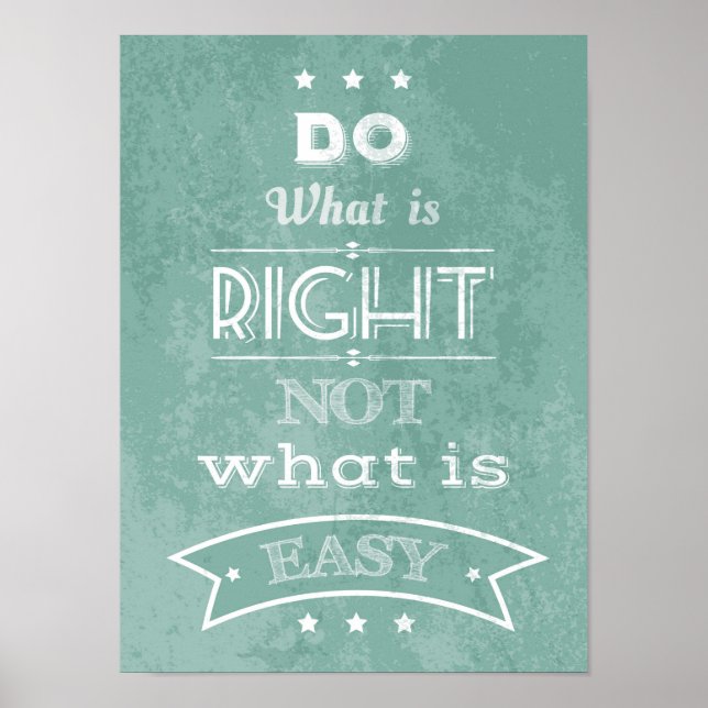 Affiche de typographie de citation inspirante (Devant)