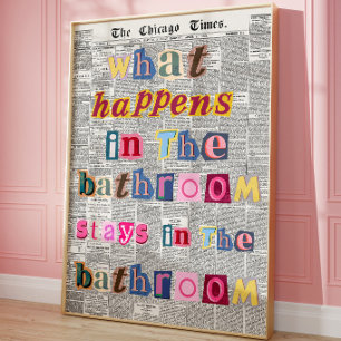Affiche de typographie de journal rétro drôle pour