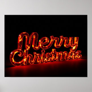 Affiche de typographie de luxe Joyeux Noël Papier
