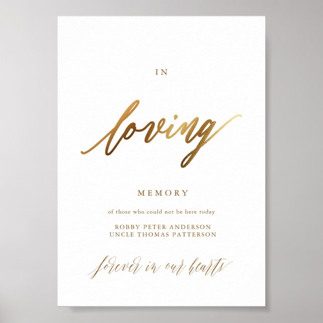 Affiche de typographie élégante en or script (Devant)