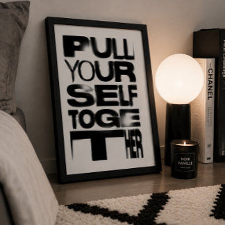 Affiche de typographie « Retrouvez votre sang-froi