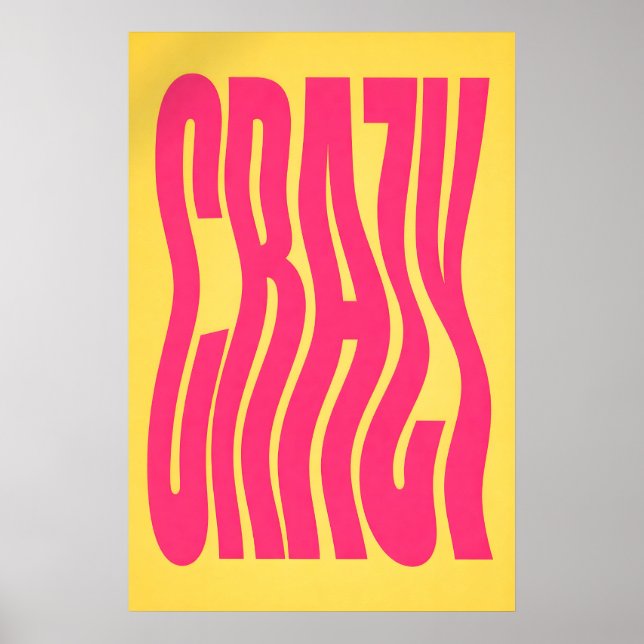 Affiche de typographie Y2K, déclaration rétro auda (Devant)