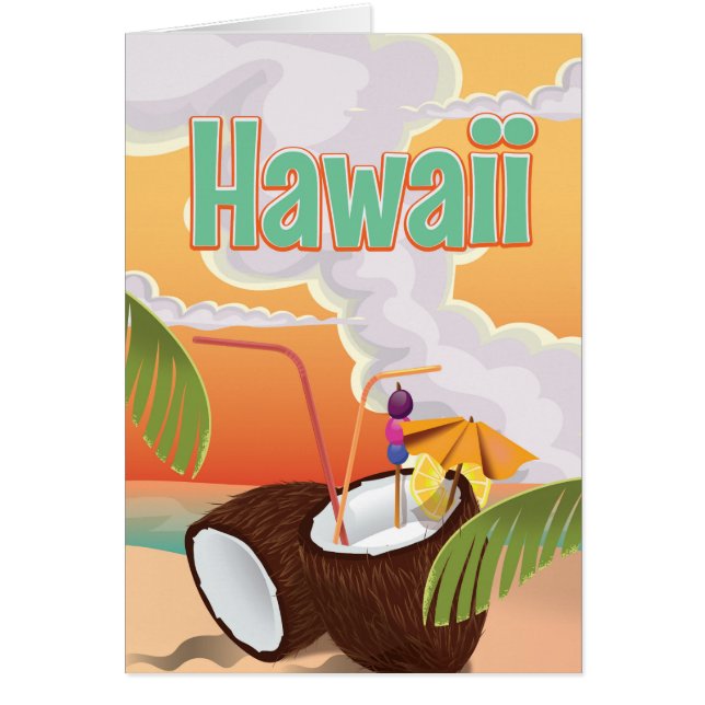 Affiche de vacances à Hawaii beach (Devant)