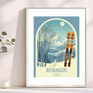 Affiche de vacances à la station de ski de Brighto