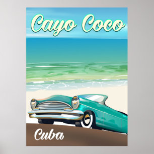 Affiche de vacances cubaines Cayo Coco