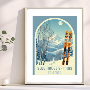 Affiche de vacances de ski à Steamboat Springs Col