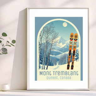 Affiche de vacances de ski Mont Tremblant Québec C