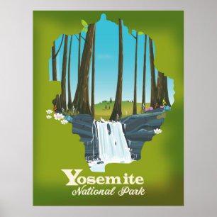 Affiche de vacances du parc national Yellowstone.