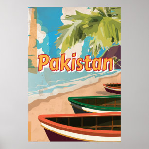 Affiche de vacances vintage au Pakistan
