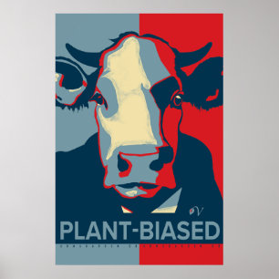 Affiche de vache inspirée de l'art pop Rouge Blanc