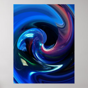 Affiche de vaisseau spatial abstrait