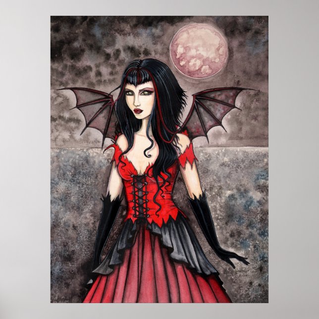 Affiche de vampire gothique fée art (Devant)