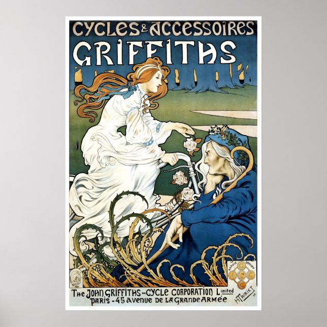 Affiche de vélo Impression de cyclisme de Griffith (Devant)