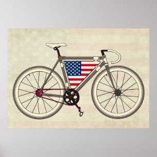 Affiche de vélo USA