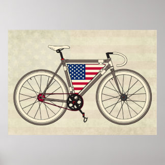 Affiche de vélo USA