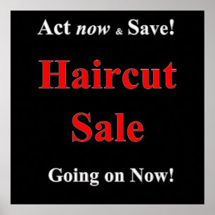 Affiche de vente pour coupe de cheveux Matte Act N