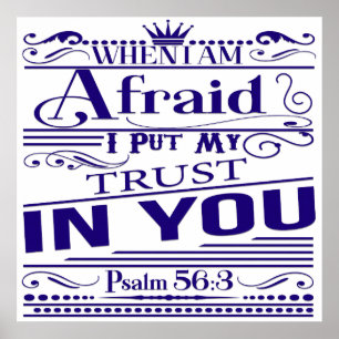 Affiche de vers de bible de 56:3 de psaume