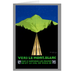 Affiche de Vintage voyage d'Alpes de Mont Blanc