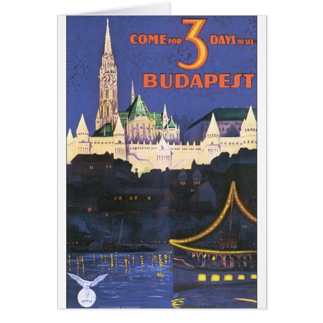 Affiche de Vintage voyage de Budapest (Devant)