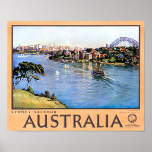 Affiche de Vintage voyage restaurée Australie Sydn