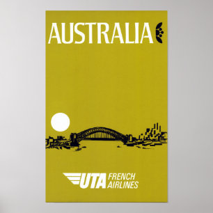Affiche de Vintage voyage restaurée en Australie