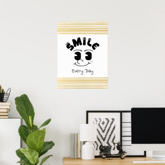 Affiche de visage d'art personnalisée "Sourire tou