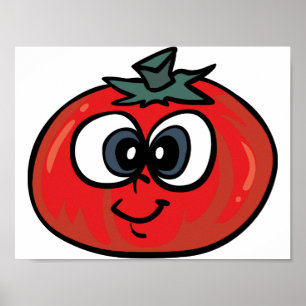 Affiche de visage de tomate
