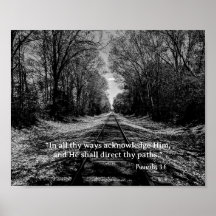 Affiche de voie ferrée sur les Proverbes Écriture
