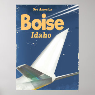 Affiche de vol Boise Idaho