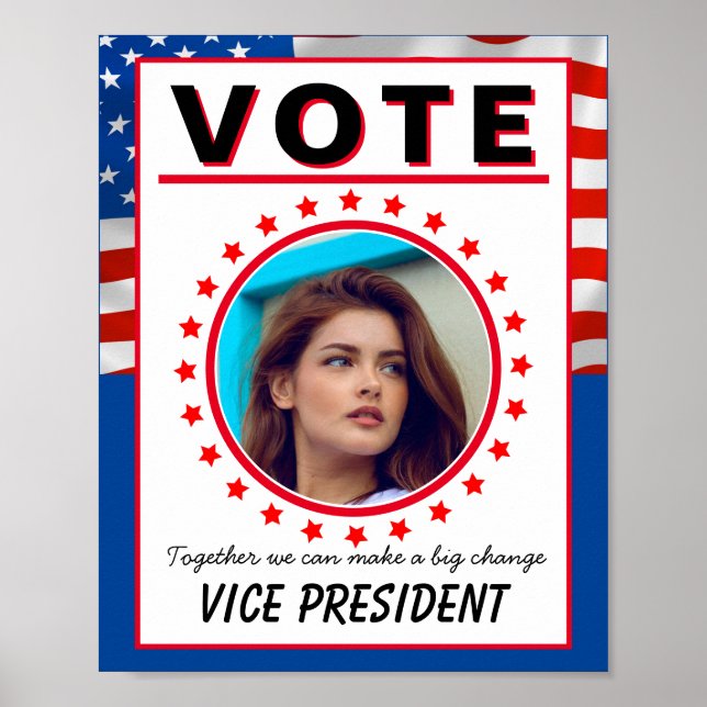 Affiche de vote pour la classe scolaire - Voter vi (Devant)