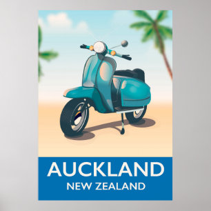 Affiche de voyage à Auckland Nouvelle-Zélande
