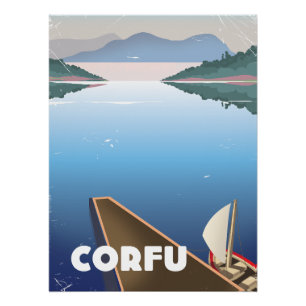 Affiche de voyage à Corfou