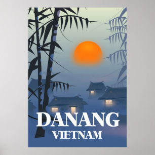 Affiche de voyage à Da Nang au Vietnam