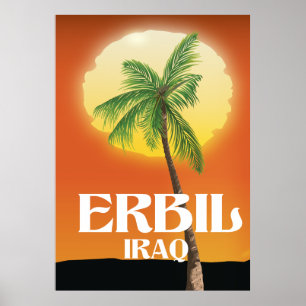 Affiche de voyage à Erbil en Irak